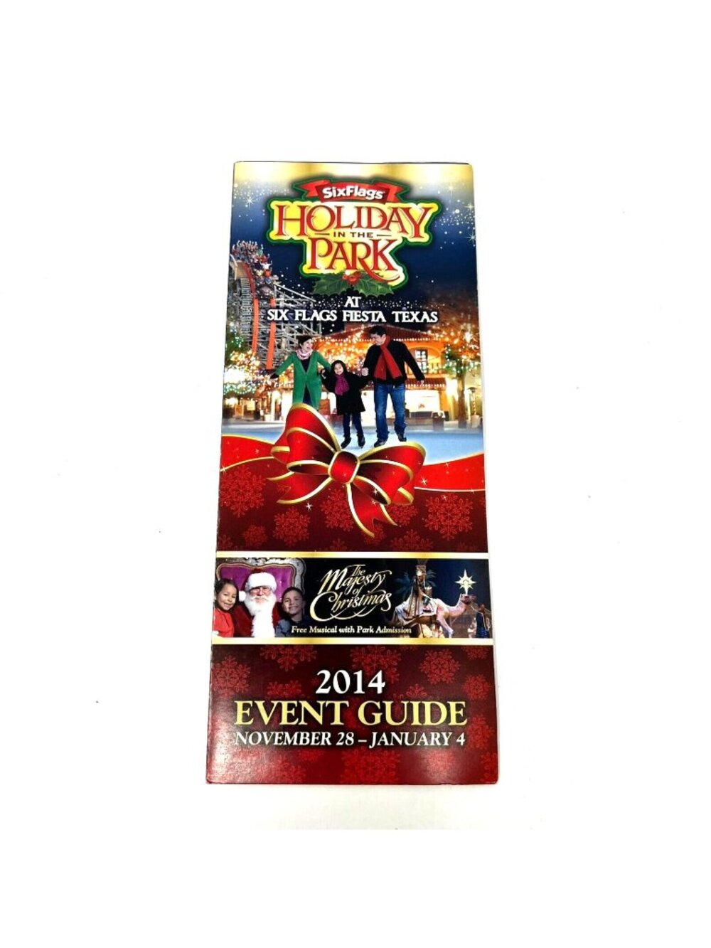 2014 Six Flags Fiesta Texas Holiday in the Park Map and Guide Event Guide (d)